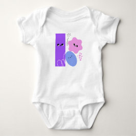 Body Para Bebé Formas Geométricas Felices Morado