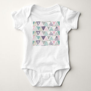 Body Para Bebé Formas triangulares, estilo vintage dibujado a man