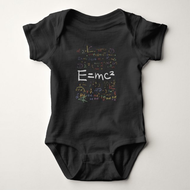 Body Para Bebé Formulas de física y matemáticas EMC2 (Anverso)