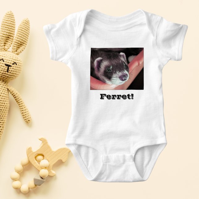 Body Para Bebé Foto Adorable Sable Ferret (Adorable Sable Ferret Photo Baby Bodysuit)