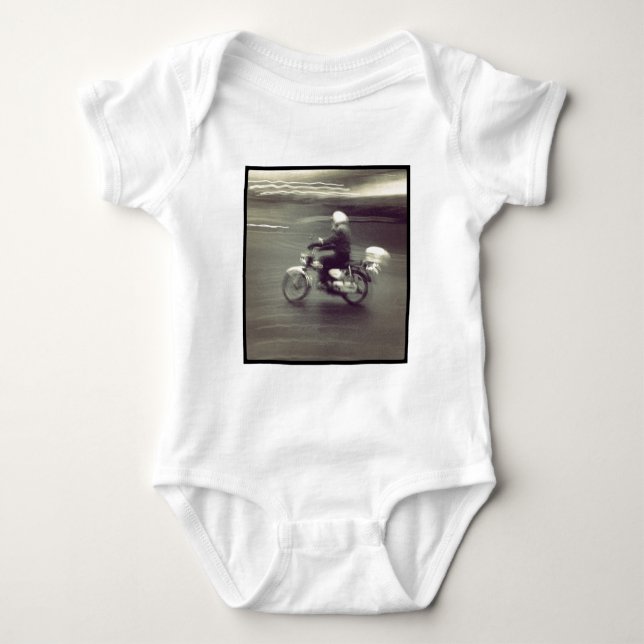 Body Para Bebé Foto cuadrada - Motocicleta rápida (Anverso)