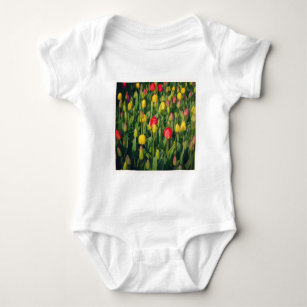 Body Para Bebé Foto cuadrada - Tulipanes coloridos