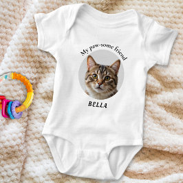 Body Para Bebé Foto de amigo mascota adorable