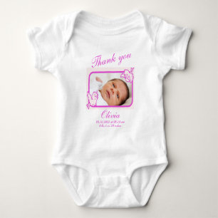 Body Para Bebé Foto de anuncio de nacimiento Gracias