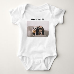 Body Para Bebé Foto divertida protegida por perros
