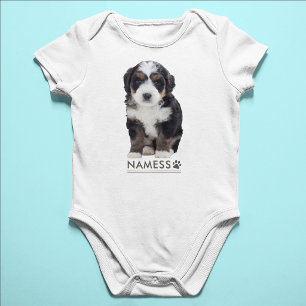 Body Para Bebé Foto personalizada con el nombre de tu perro