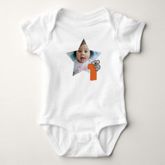 Body Para Bebé Foto personalizada cumpleaños 1 año, Un año dulce,