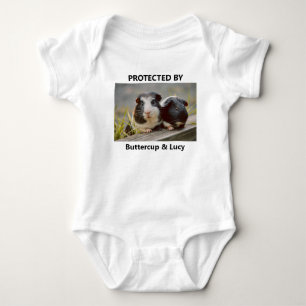 Body Para Bebé Foto Personalizada Divertida Protegida Por Mascota