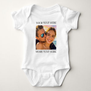 Body Para Bebé Foto y Texto Personalizados