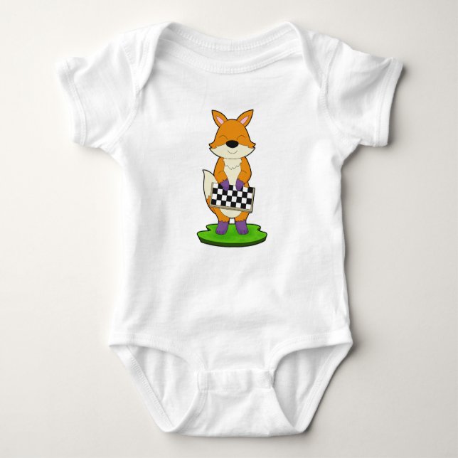 Body Para Bebé Fox Chess Chessboard Board game (Anverso)