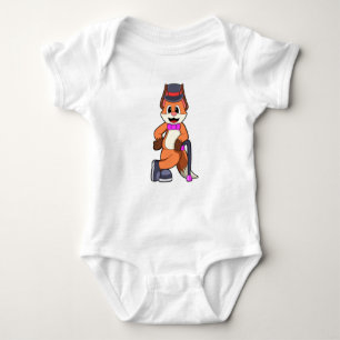 Body Para Bebé Fox como Caballero con Gorra y Palo