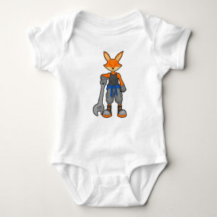Body Para Bebé Fox como mecánico con español