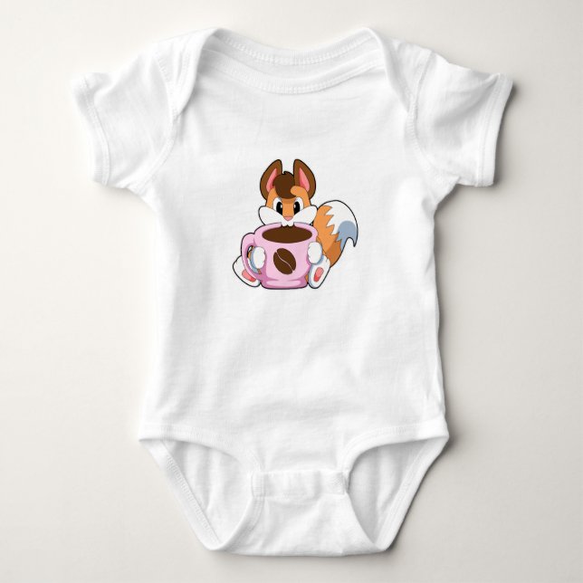 Body Para Bebé Fox con Copa de Café (Anverso)