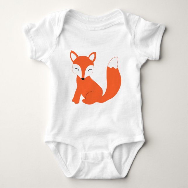 Body Para Bebé Fox lindo del bebé del arbolado (Anverso)
