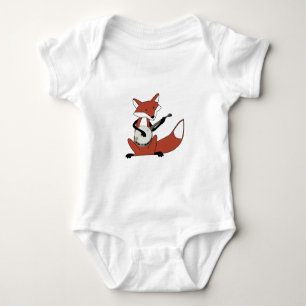 Body Para Bebé Fox que toca el banjo