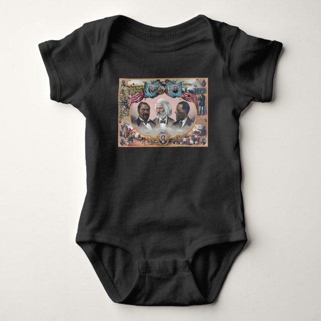 Body Para Bebé Fr3d3rick Bailey Douglass con negro abolicionista (Anverso)