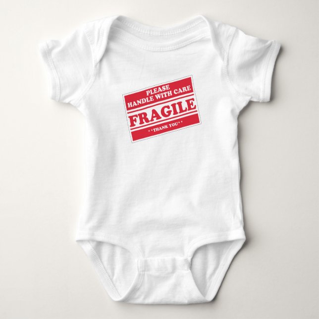 Body Para Bebé "Frágil: Manejar con cuidado" Chiste Baby Bodysuit (Anverso)