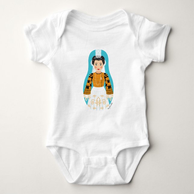 Body Para Bebé Francés, Bigoudène Matryoshka Baby Bodysuit (Anverso)
