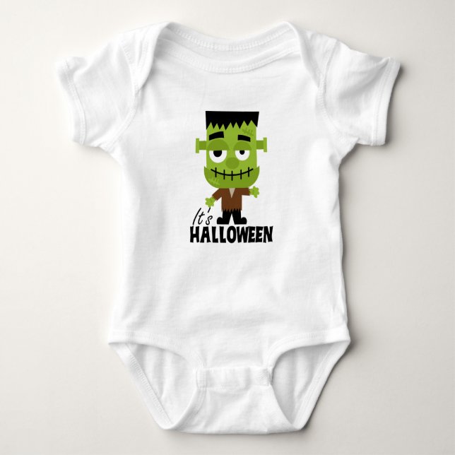Body Para Bebé Frankenstein es la camiseta de Halloween Toddler (Anverso)