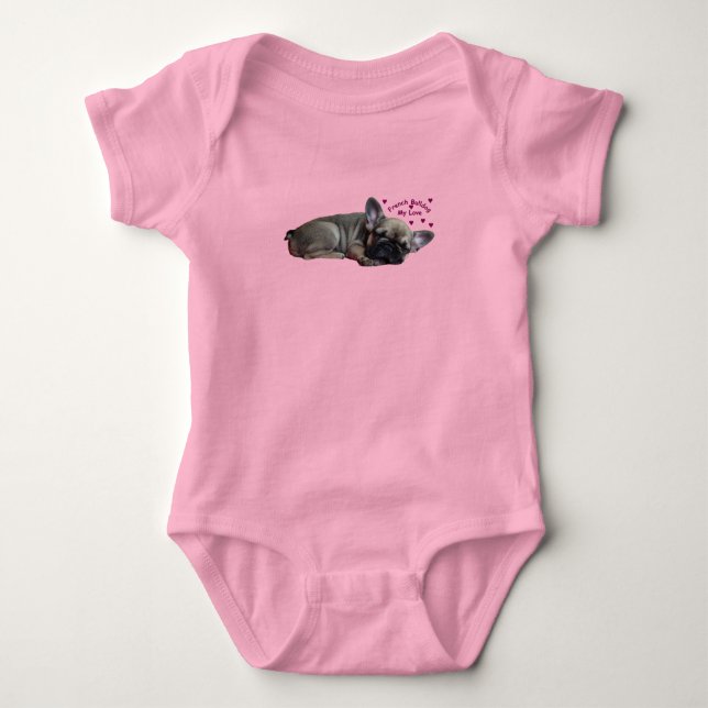 Body Para Bebé Französische Bulldogge Baby Strampler (Anverso)