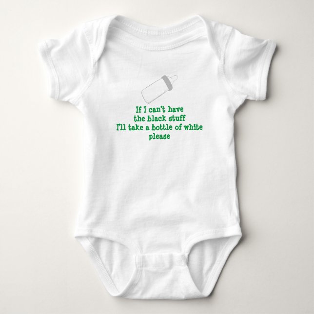 Body Para Bebé Frasco de traje blanco (Anverso)