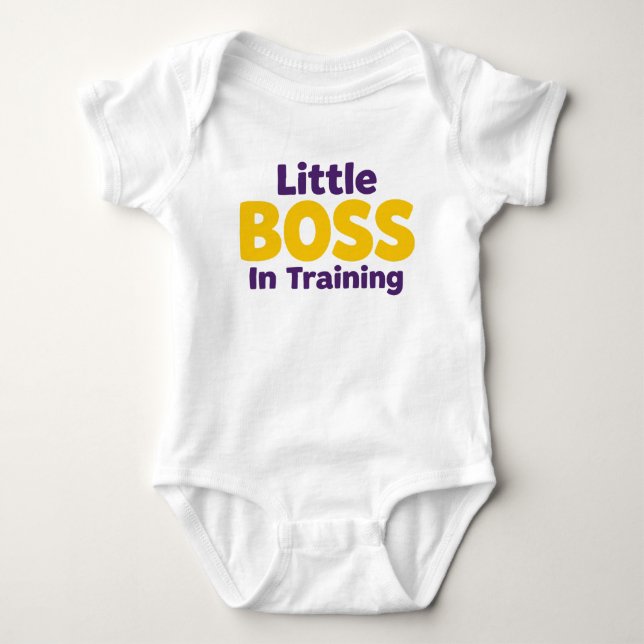 Body Para Bebé Frase divertida de bebé jefe lindo (Anverso)