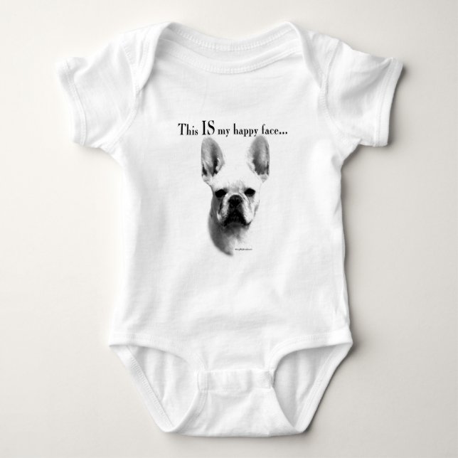 Body Para Bebé Frenchie Happy Face (Anverso)