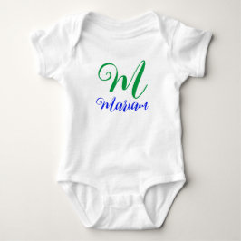 Body Para Bebé Frente y parte trasera personalizadas (nombre y le