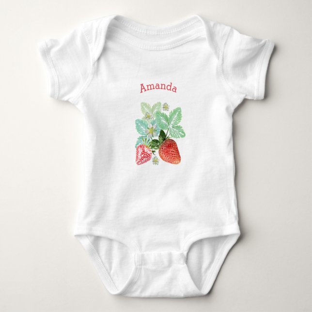 Body Para Bebé Fresa, baya roja. (Anverso)