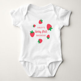 Body Para Bebé Fresa Berry Primer Primer Bebé Cumpleaños