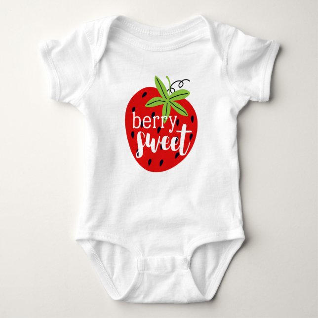 Body Para Bebé Fresa Berry Sweet Birthday Baby Girl (Anverso)
