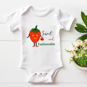 Body Para Bebé Fresa de moda 