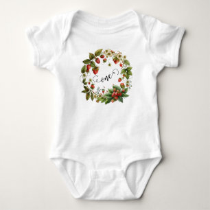 Body Para Bebé Fresa personalizada de un chiste - Un año de edad