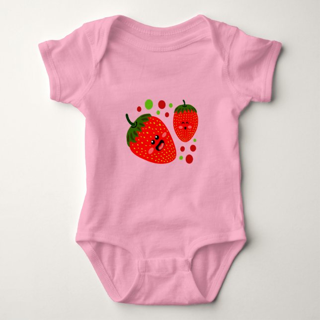 Body Para Bebé Fresas Ropa para bebés (Anverso)
