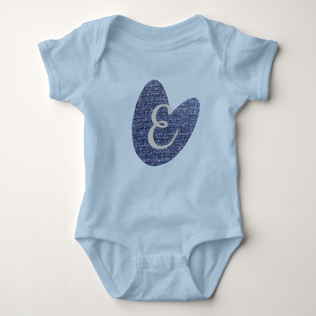 Body Para Bebé Fresco look de denim (Anverso)