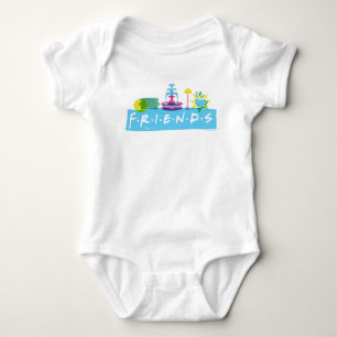 Body Para Bebé FRIENDS™   Logotipo con iconos