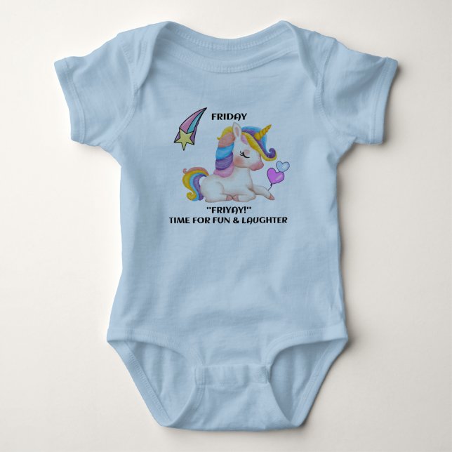 Body Para Bebé Friyay Fun and Laughter Baby Bodysuit Camiseta (Anverso)