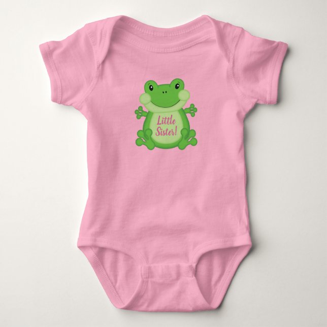 Body Para Bebé Frog Baby Shower Pink (Anverso)