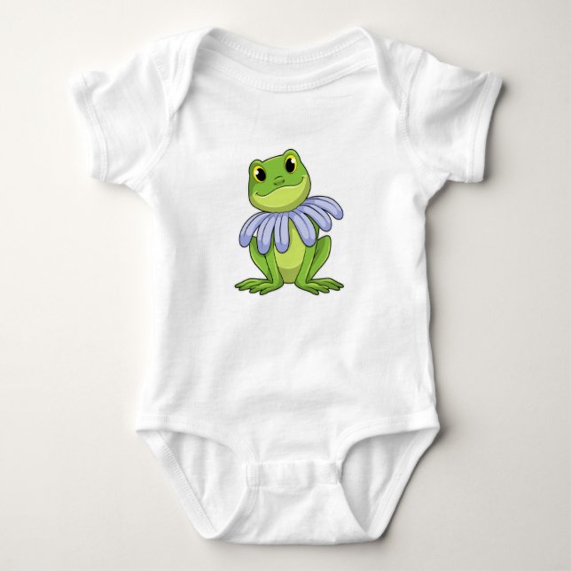 Body Para Bebé Frog with Daisy (Anverso)