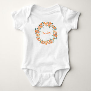 Body Para Bebé Fruta de naranja cítrica personalizada