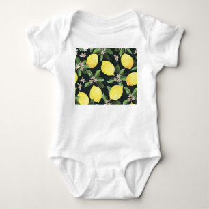 Body Para Bebé Fruta limón: Diseño de patrones sin foco