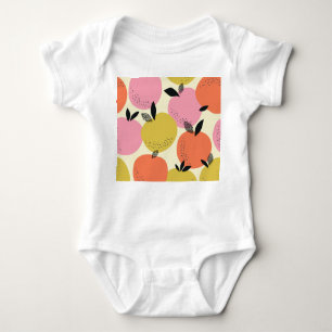 Body Para Bebé Fruta naranja, Patrón De Verano Sin Marea.