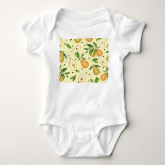 Body Para Bebé Frutos del oído amarillo: Ilustracion vintage.
