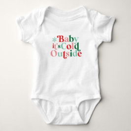 Body Para Bebé Fuente Moderna Boho Bebé Está Afuera Frío Navidad