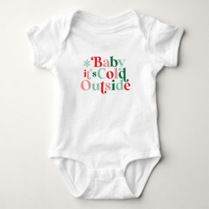 Body Para Bebé Fuente Moderna Boho Bebé Está Afuera Frío Navidad