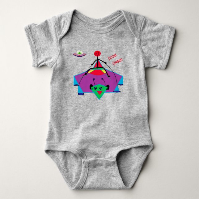 Body Para Bebé Fun Baby Alien - Cowboy (Anverso)