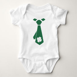 Body Para Bebé Fun Faux Shamrock Tie St. Patrick's Day