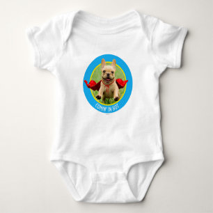 Body Para Bebé Funcionamientos lindos del super héroe del bulldo