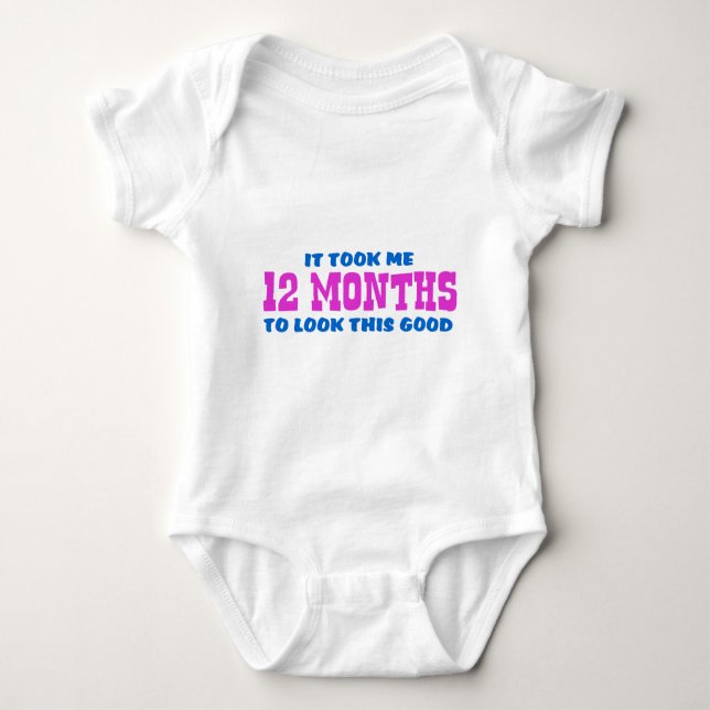 Body Para Bebé Funny 1º cumpleaños (Anverso)