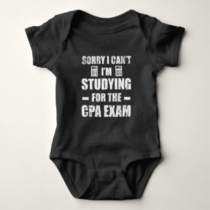 Body Para Bebé Funny Accountant CPA Exam Estudiando Contabilidad
